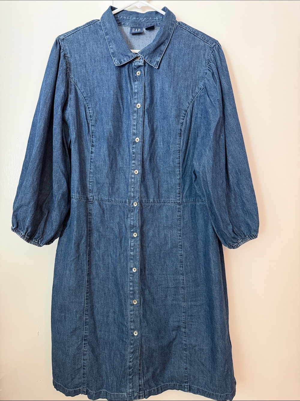 GAP Blue Denim Button-Front Dress